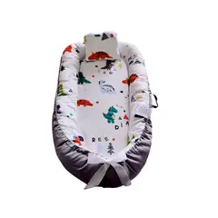 BABYLUNA - Cama Cojín Nido Colecho Con Almohada De Algodón Reforzada D8