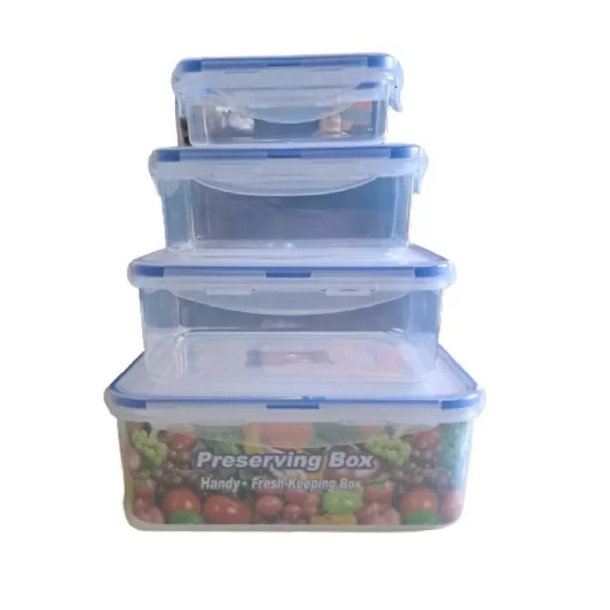 GENERICO - Set De 4 Contenedor Hermeticos Para Comida