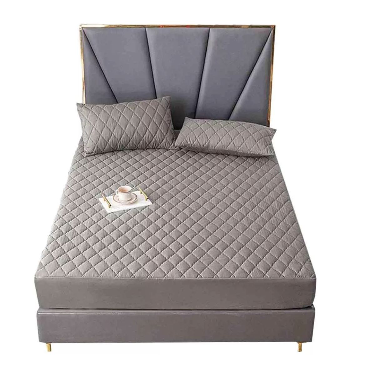 GENERICO - Cubre Colchon Impermeable 2 Plazas + Fundas