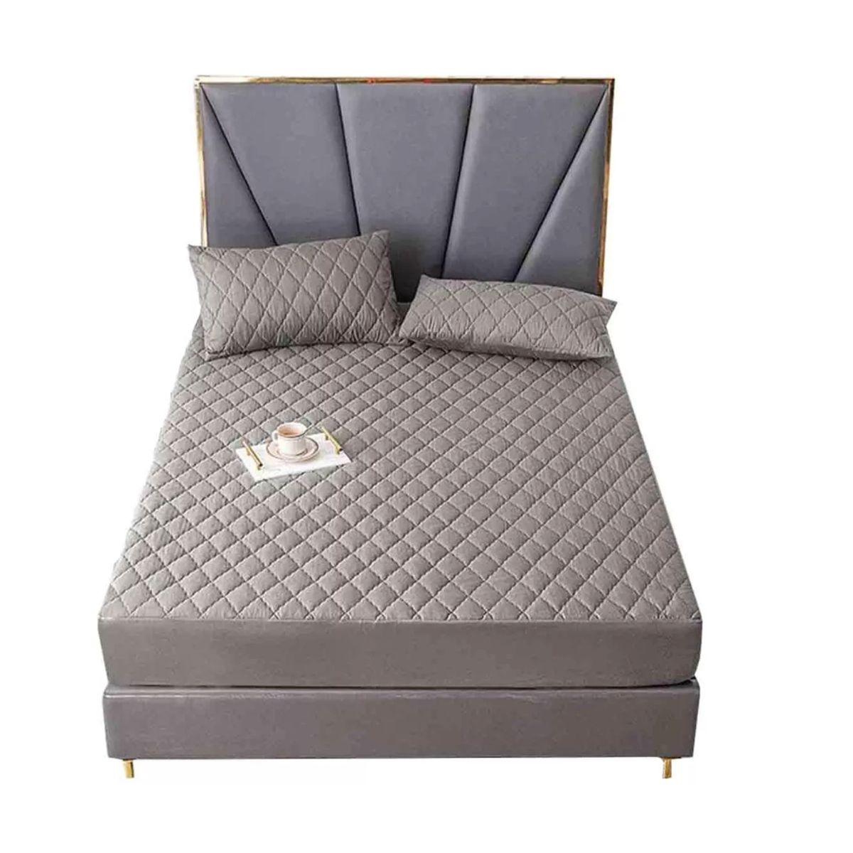 GENERICO - Cubre Colchon Impermeable 2 Plazas + Fundas