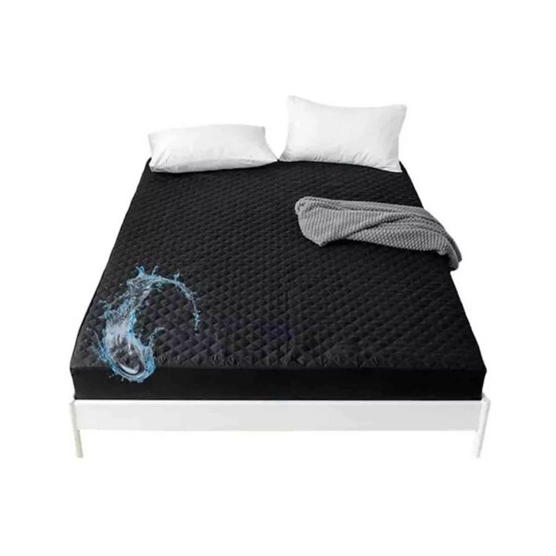 GENERICO - Cubre Colchon Impermeable 2 Plazas + Fundas