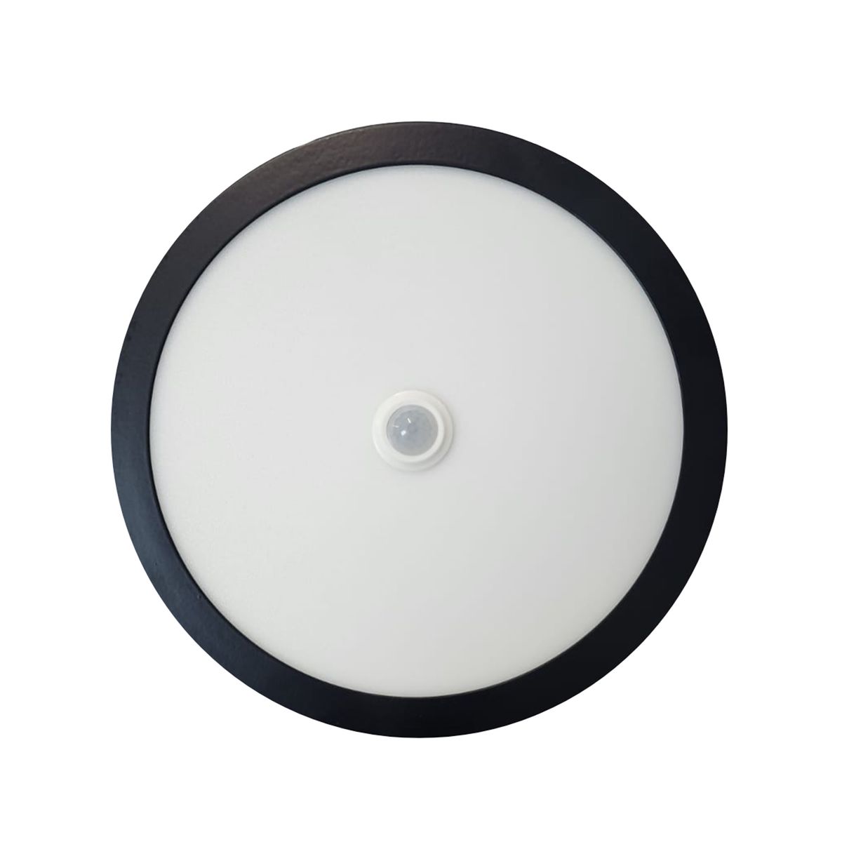 AVC - Panel Redondo LED ECO Sobrepuesto Negro Con Sensor 12W Frio