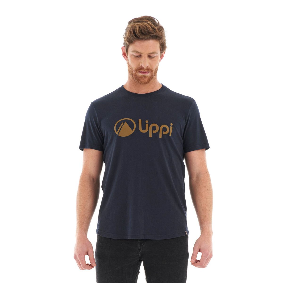 LIPPI - Polera Hombre Logo Lippi UV-Stop T-Shirt Azul Oscuro Lippi