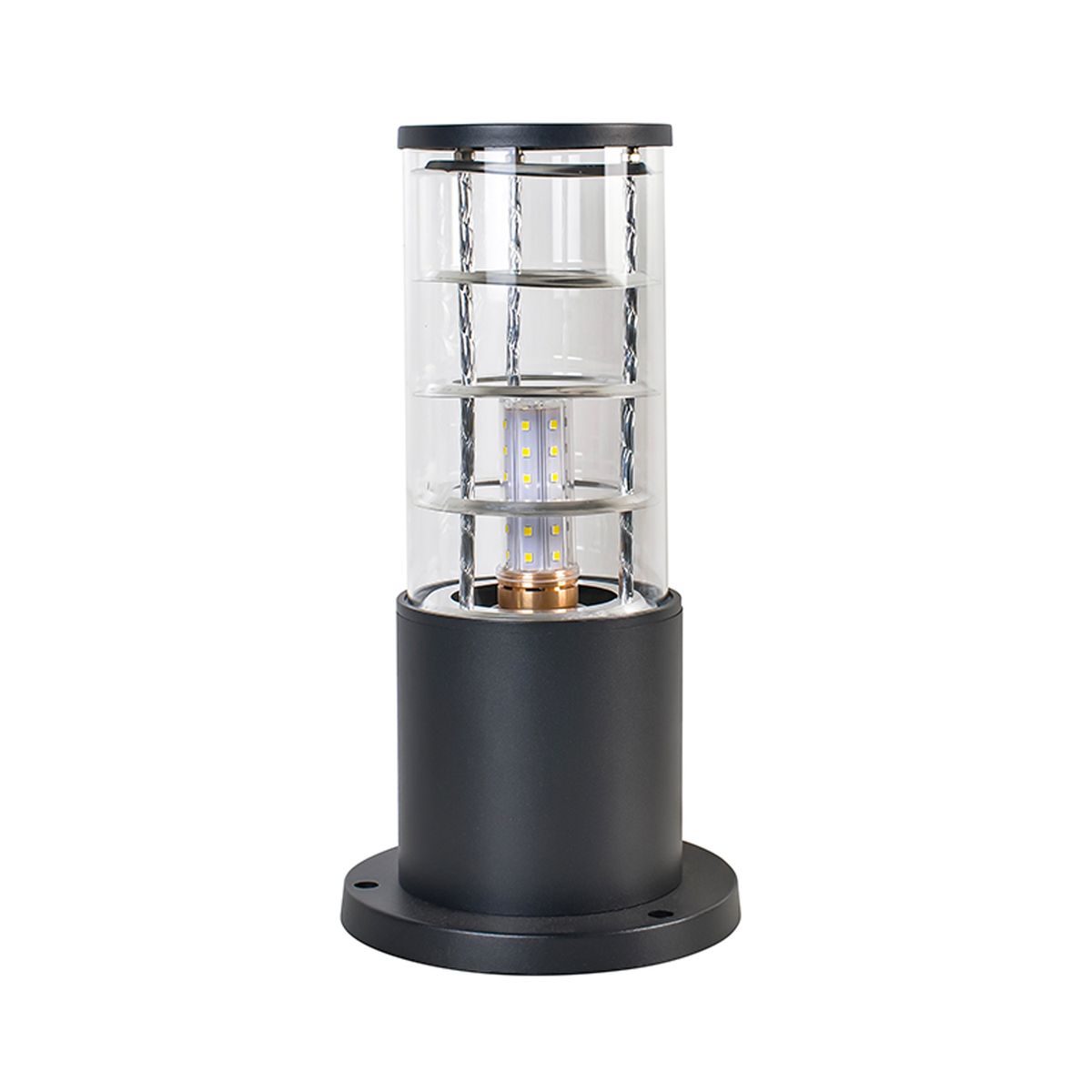 WANT - Aplique Piso Espiral 30CM Porta E-27 Negro Incluye Ampolleta Fría