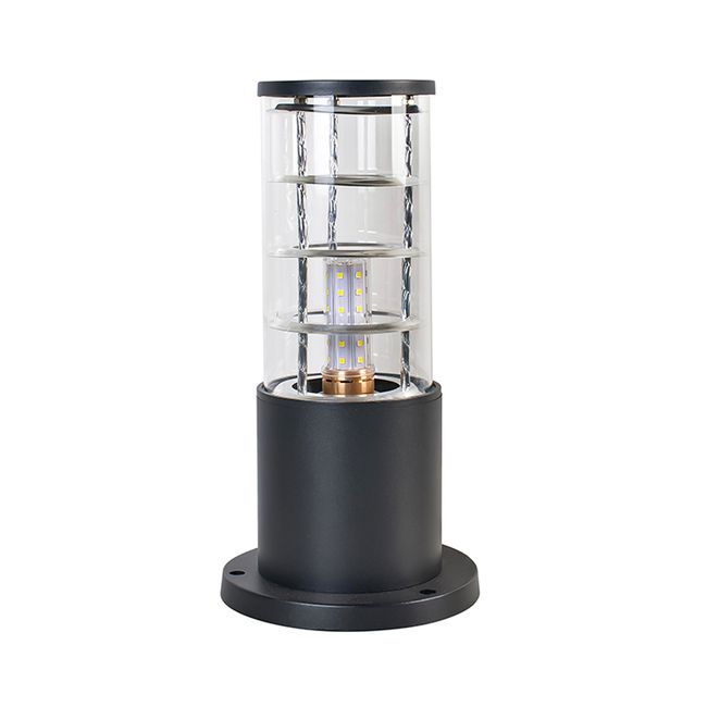 WANT - Aplique Piso Espiral 30CM Porta E-27 Negro Incluye Ampolleta Fría