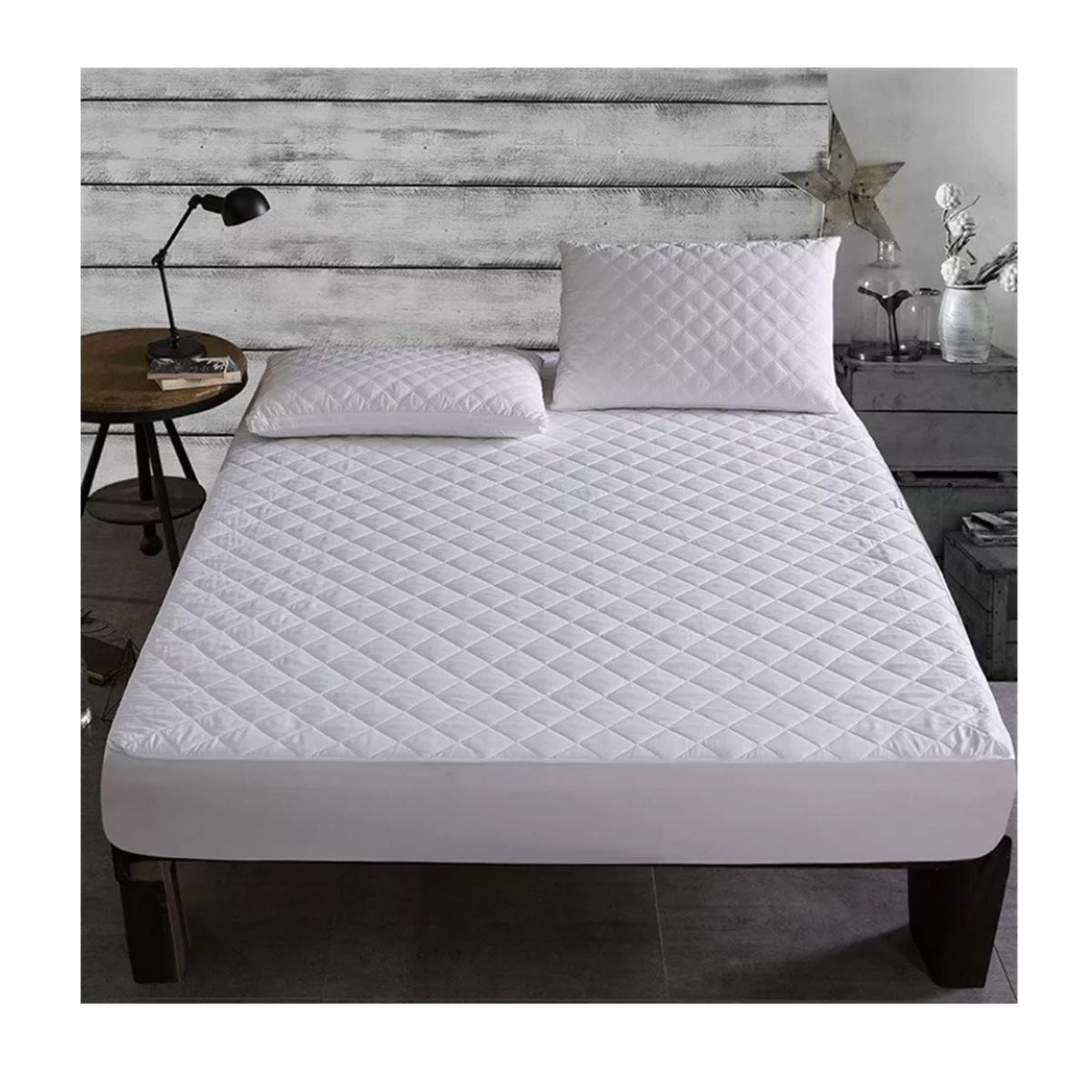 GENERICO - Cubrecolchon. 2 Plazas Acolchado + 2 Fundas Para Almohada