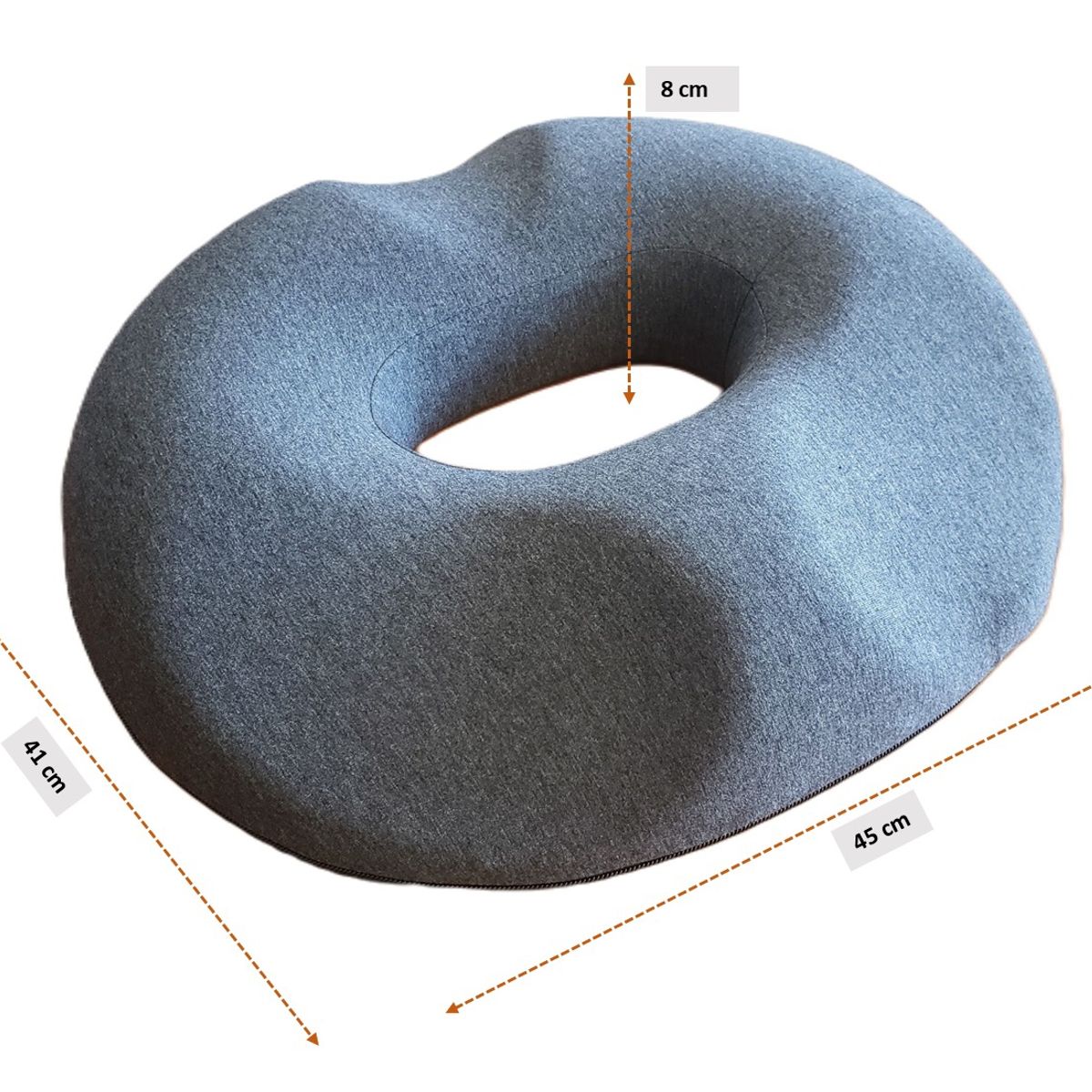 EKIPOMED - Cojín Picarón Ortopédico Viscoelástico para Asiento - Gris