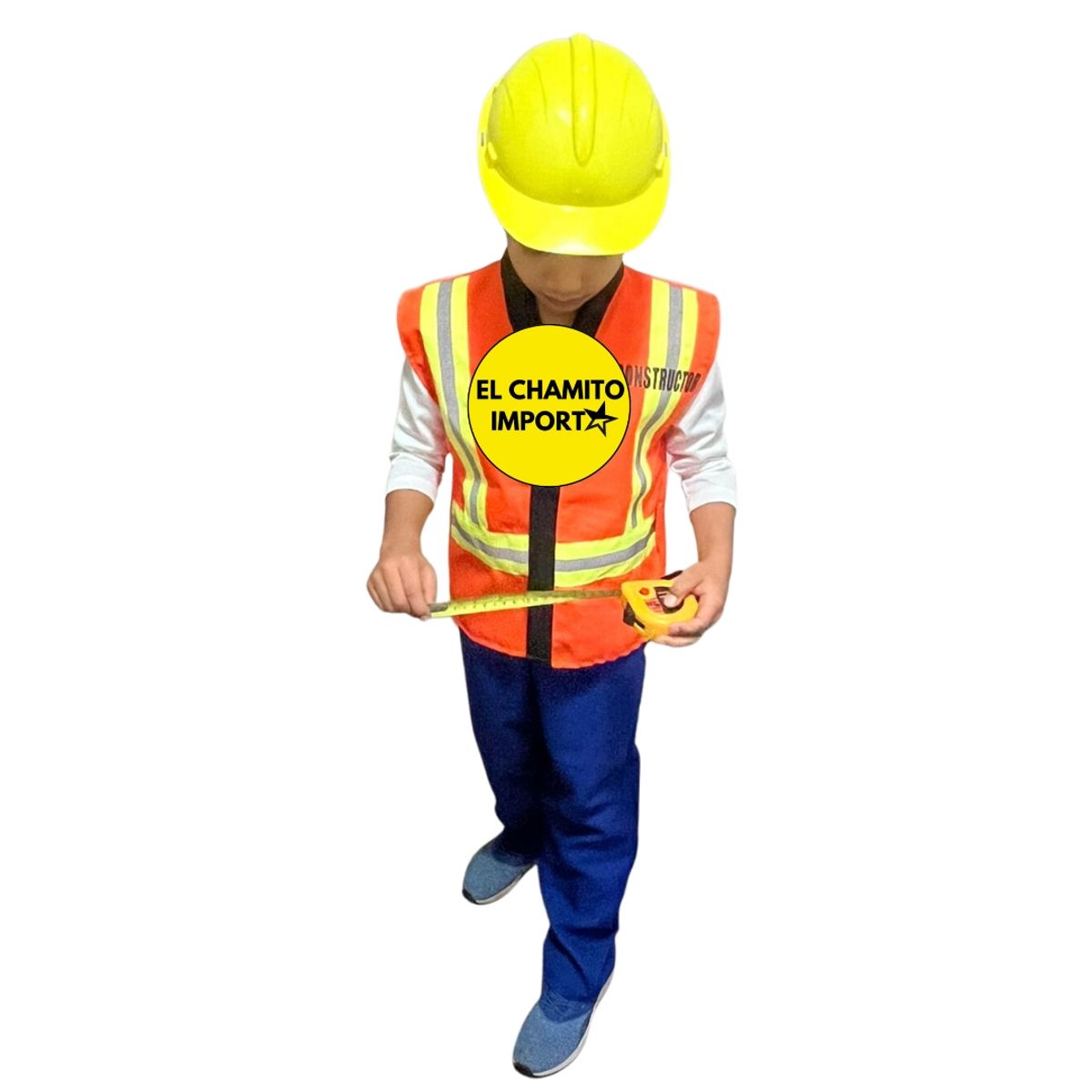 GENERICO - Disfraz De Constructor Para Niños Con Casco Y Juguetes