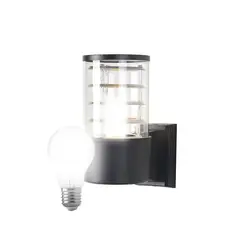 HB LEDS - Aplique Espiral Simple Porta E-27 Negro Incluye Ampolleta Fría