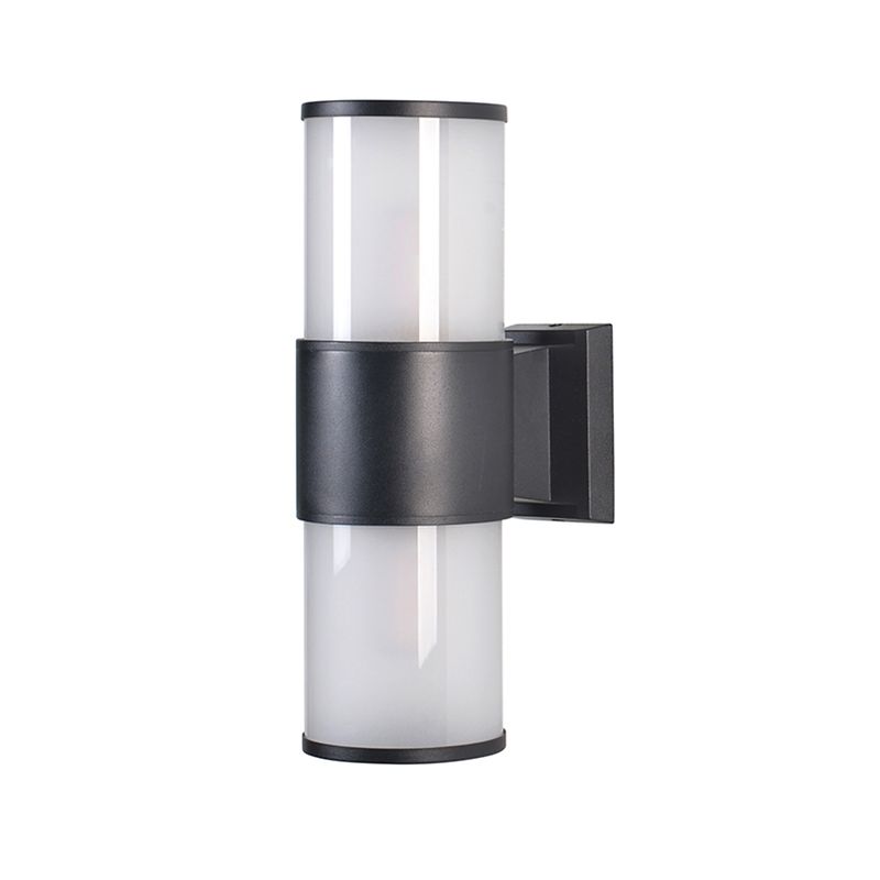 HB LEDS - Apliqué LED Cilíndrico Doble Porta E-27 Negro Incluye Ampolletas Frías