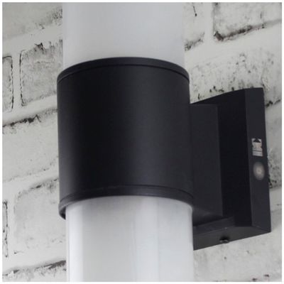 Imagen 2 del producto Apliqué LED Cilíndrico Doble Porta E-27 Negro Incluye Ampolletas Frías