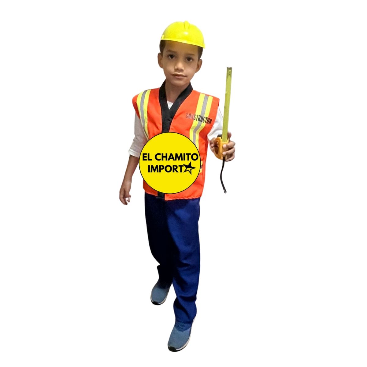 GENERICO - Disfraz De Constructor Para Niños Con Casco Y Juguetes