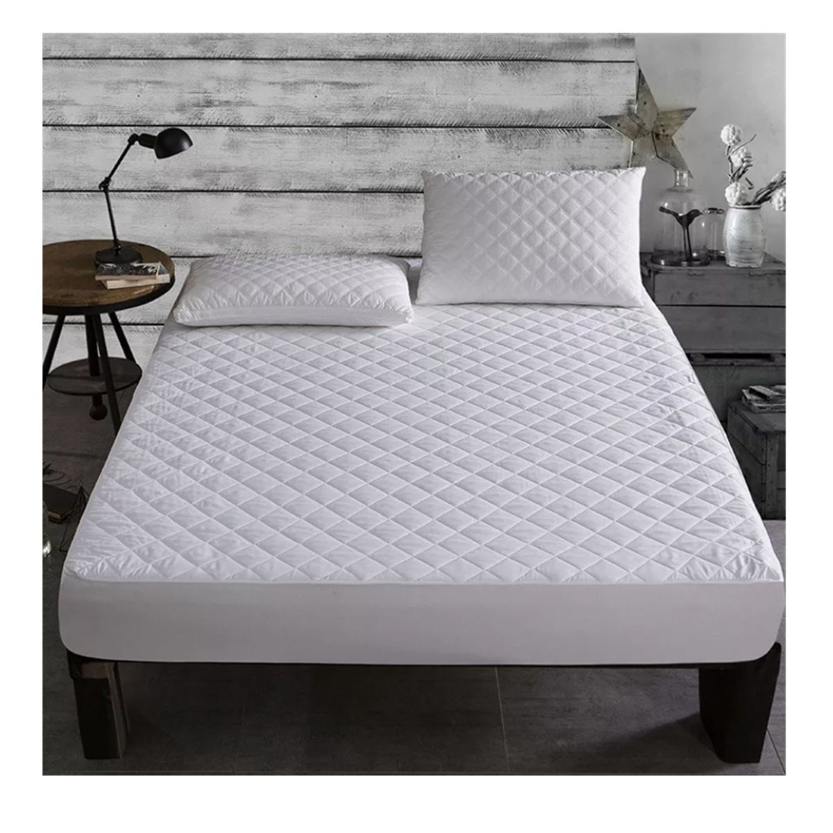 GENERICO - Cubrecolchon. 2 Plazas Acolchado + 2 Fundas Para Almohada