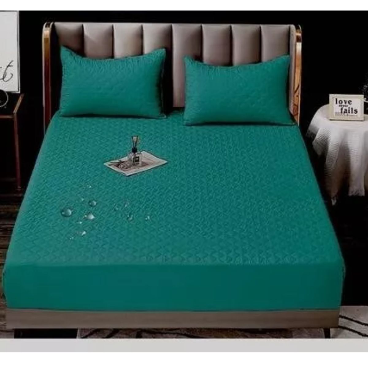 GENERICO - Cubrecolchon. 2 Plazas Acolchado + 2 Fundas Para Almohada