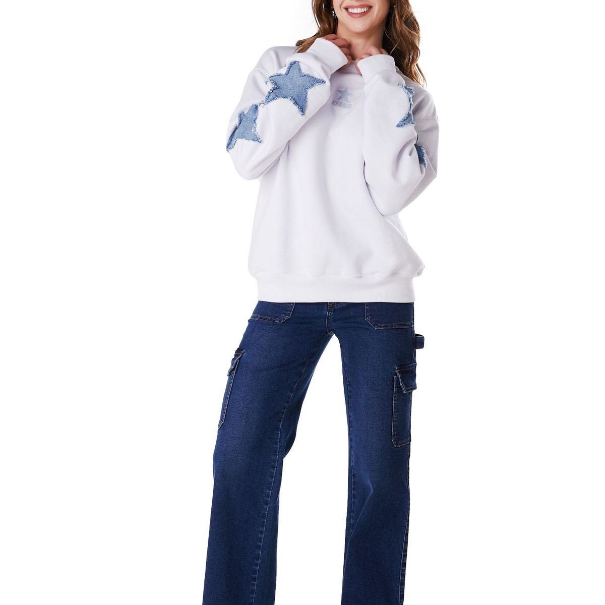 EFESIS - Jeans Cargo Tiro Medio Mujer Efesis