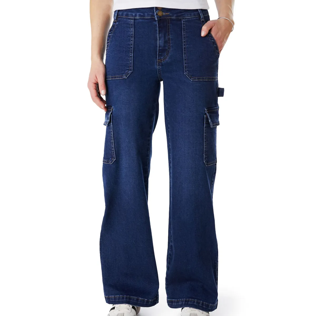 EFESIS - Jeans Cargo Tiro Medio Mujer Efesis