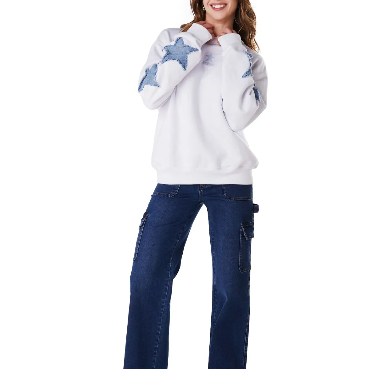 EFESIS - Jeans Cargo Tiro Medio Mujer Efesis