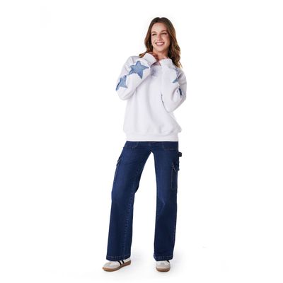 Imagen 1 del producto Jeans Cargo Tiro Medio Mujer