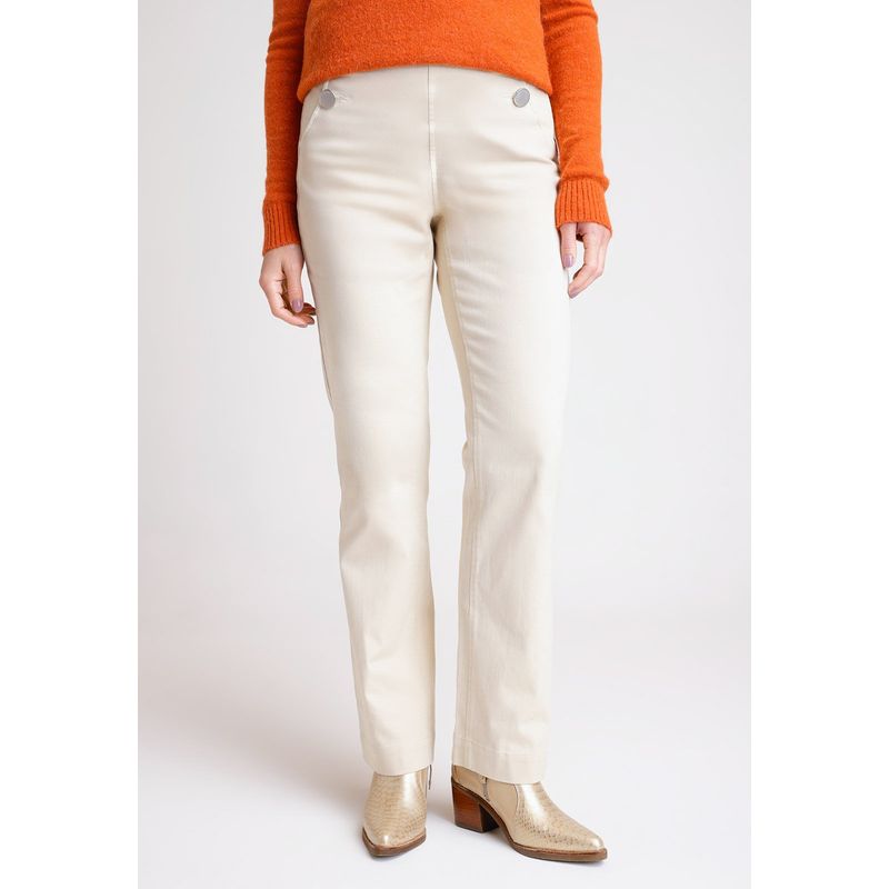 CANADIENNE - Pantalón De Mujer Modelo Milán Color Crudo Canadienne