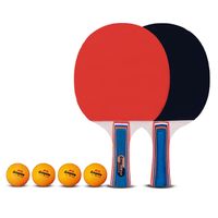 Set 2 Paletas Ping Pong + 4 Pelotas Groupstar S6121a