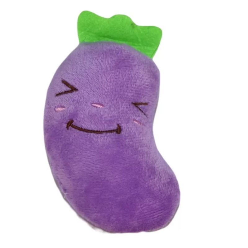 GENERICO - Peluche Para Mascota Sonoro De Forma De Berenjena Lila