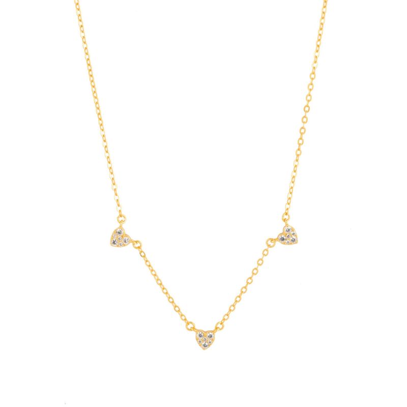 BOAZ JOYAS - COLLAR CORAZONES BAÑADO EN ORO