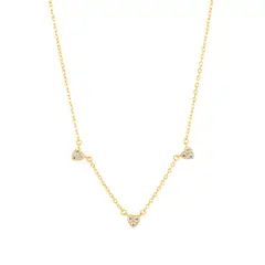 BOAZ JOYAS - COLLAR CORAZONES BAÑADO EN ORO