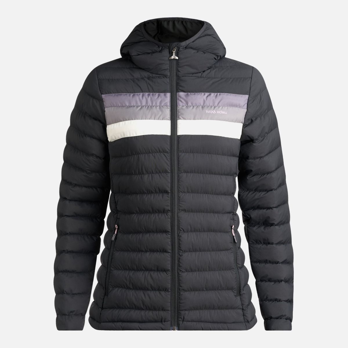 HAKA HONU - Chaqueta Mujer Infiernillo con gorro Negro Haka Honu