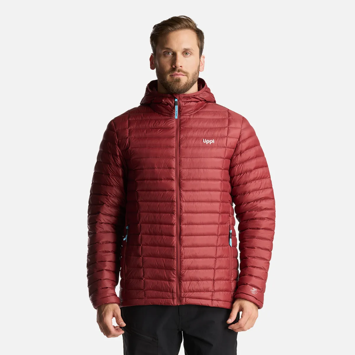 LIPPI - Chaqueta Hombre Peak Down Hoody Jacket Burdeo Lippi