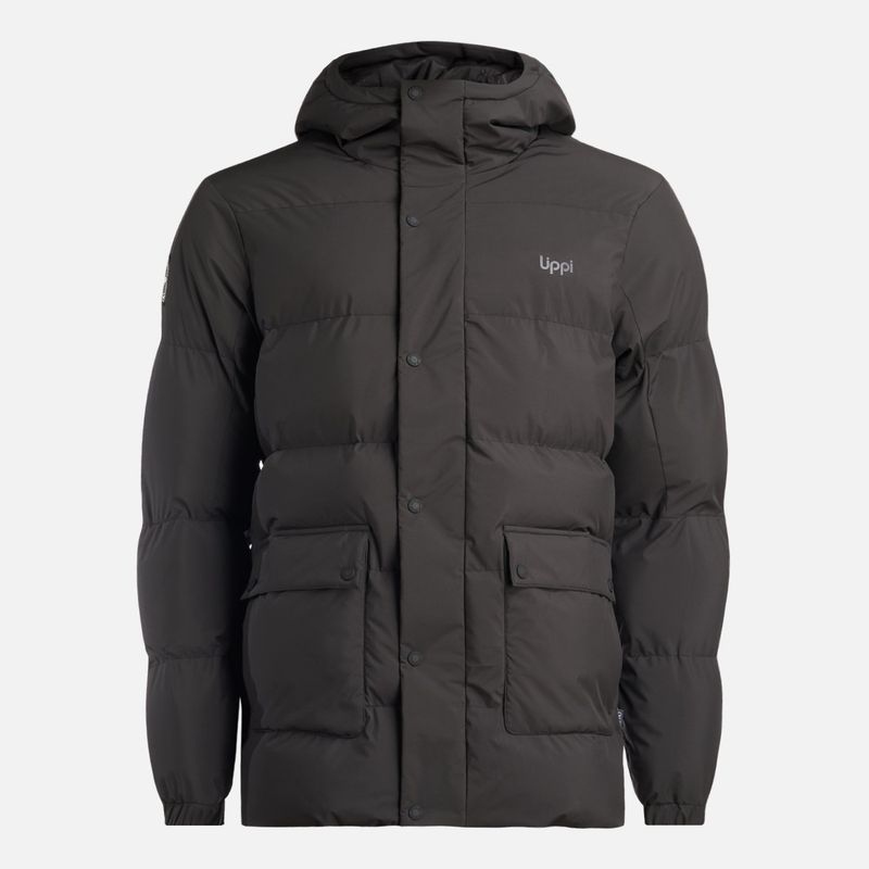 LIPPI - Chaqueta Hombre Long And Warm Steam Pro Hoody Jacket Negro Lippi