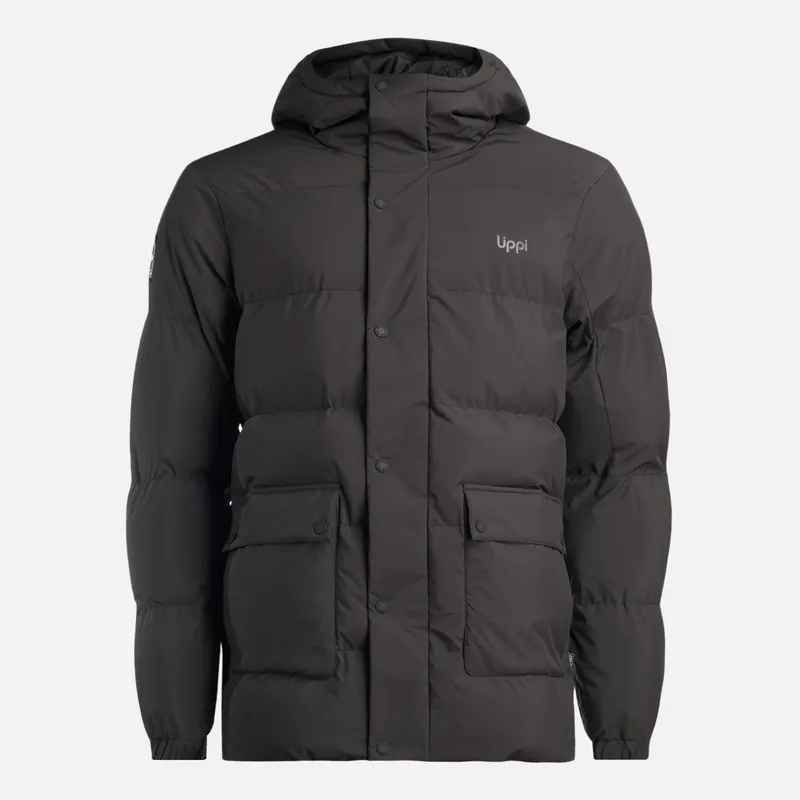 LIPPI - Chaqueta Hombre Long And Warm Steam Pro Hoody Jacket Negro Lippi