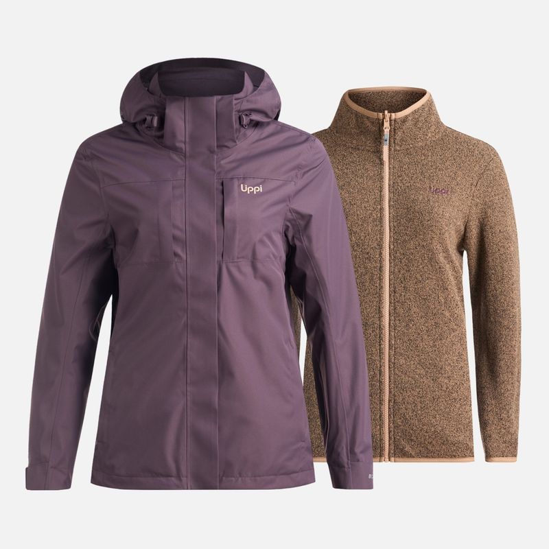 LIPPI - Chaqueta Mujer Tres Cruces Fusion-3 Hoody Jacket Morado Oscuro Lippi