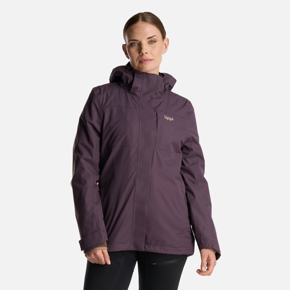 LIPPI - Chaqueta Mujer Tres Cruces Fusion-3 Hoody Jacket Morado Oscuro Lippi