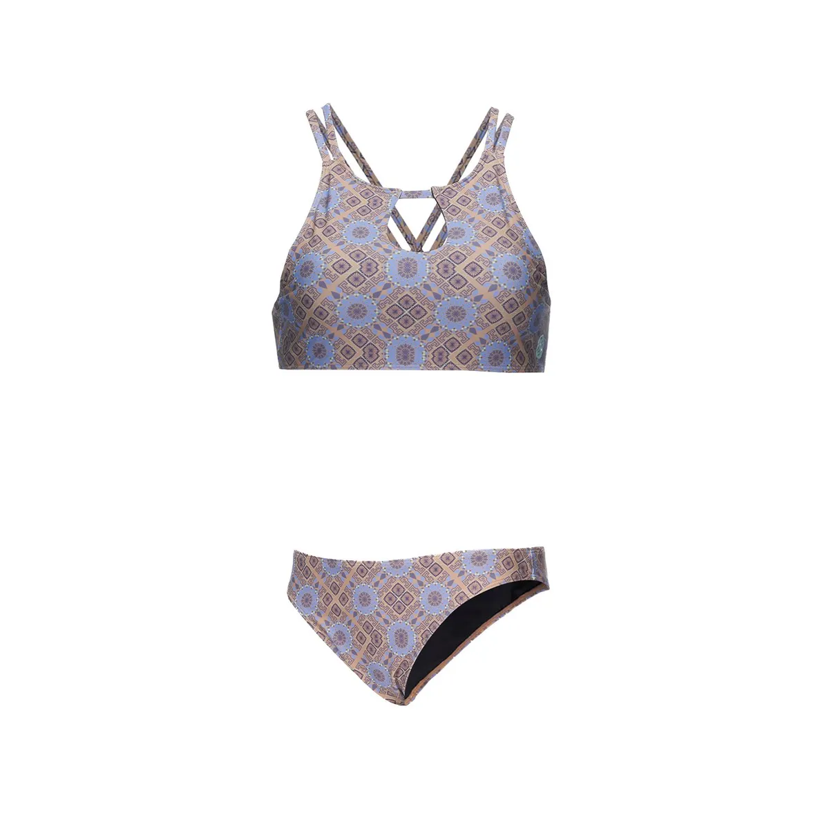 HAKA HONU - Traje de Baño Mujer Fondo de bikini Print Beige Haka Honu