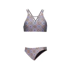 HAKA HONU - Traje de Baño Mujer Fondo de bikini Print Beige