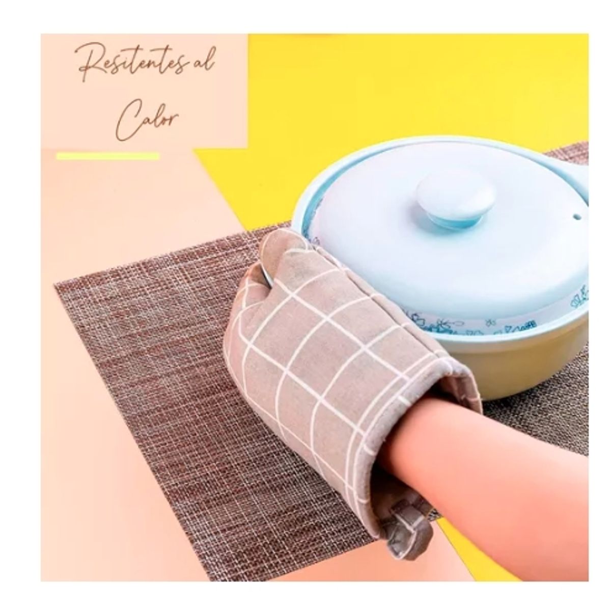 GENERICO - Set De 6 Individuales Rectangulares Trenzados 45x30 Cm