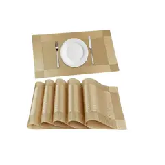 GENERICO - Set 6 Individual De Mesa Impermeable Ecocuero Warrior