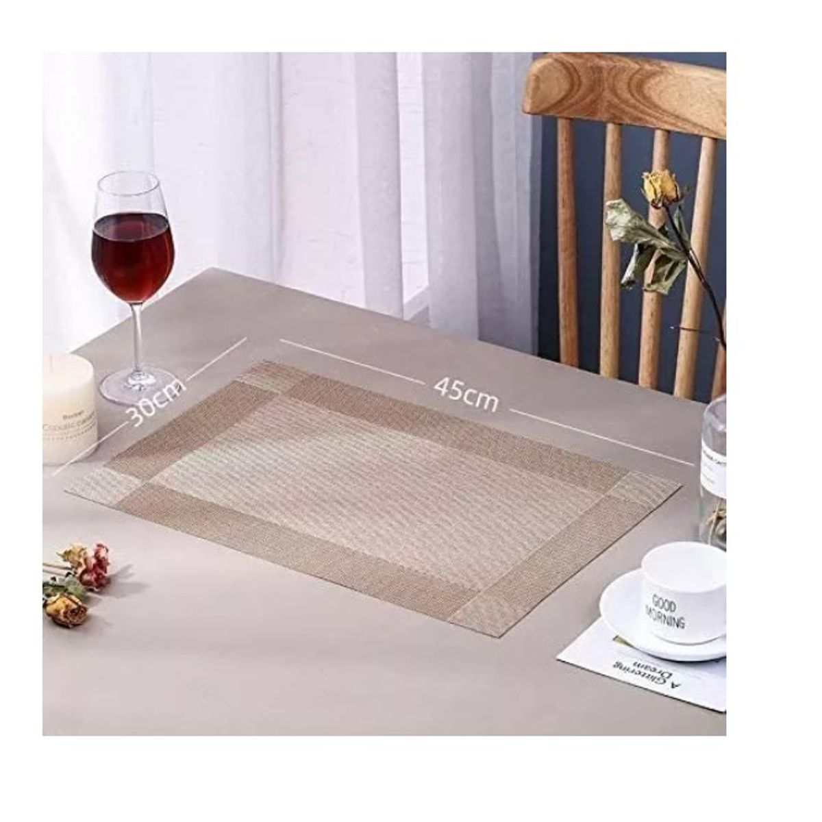 GENERICO - Set 6 Individual De Mesa Impermeable Ecocuero Warrior