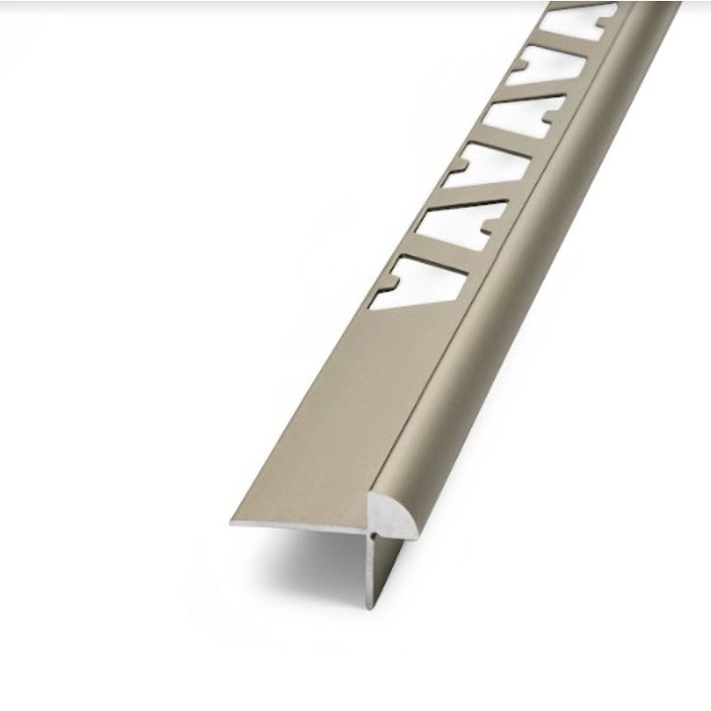 VERONA - Perfil STEP- Aluminio Niquel Mate para Piso Vinilico