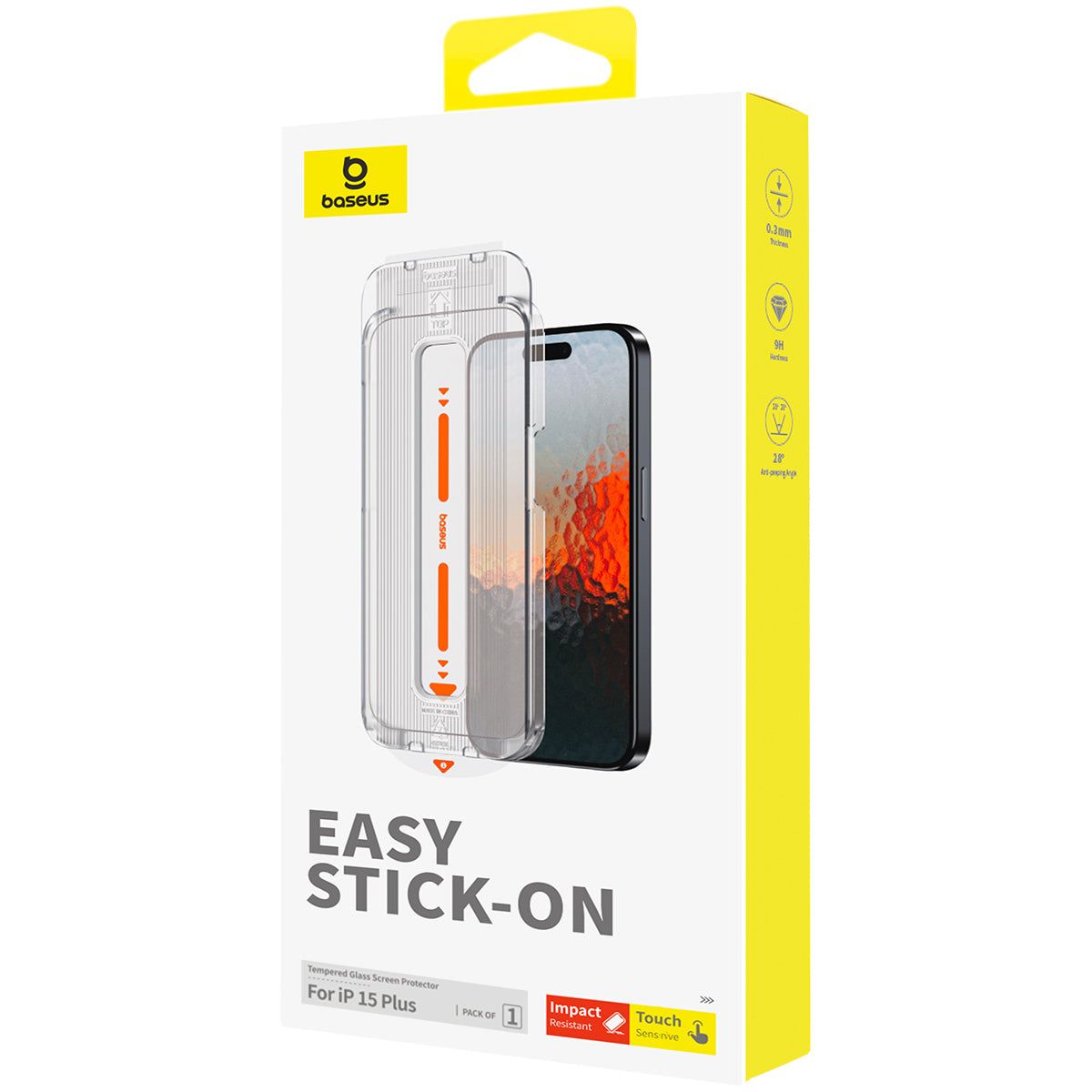 BASEUS - Lámina Protectora Baseus de Vidrio Templado HD compatible con iPhone 15 Plus