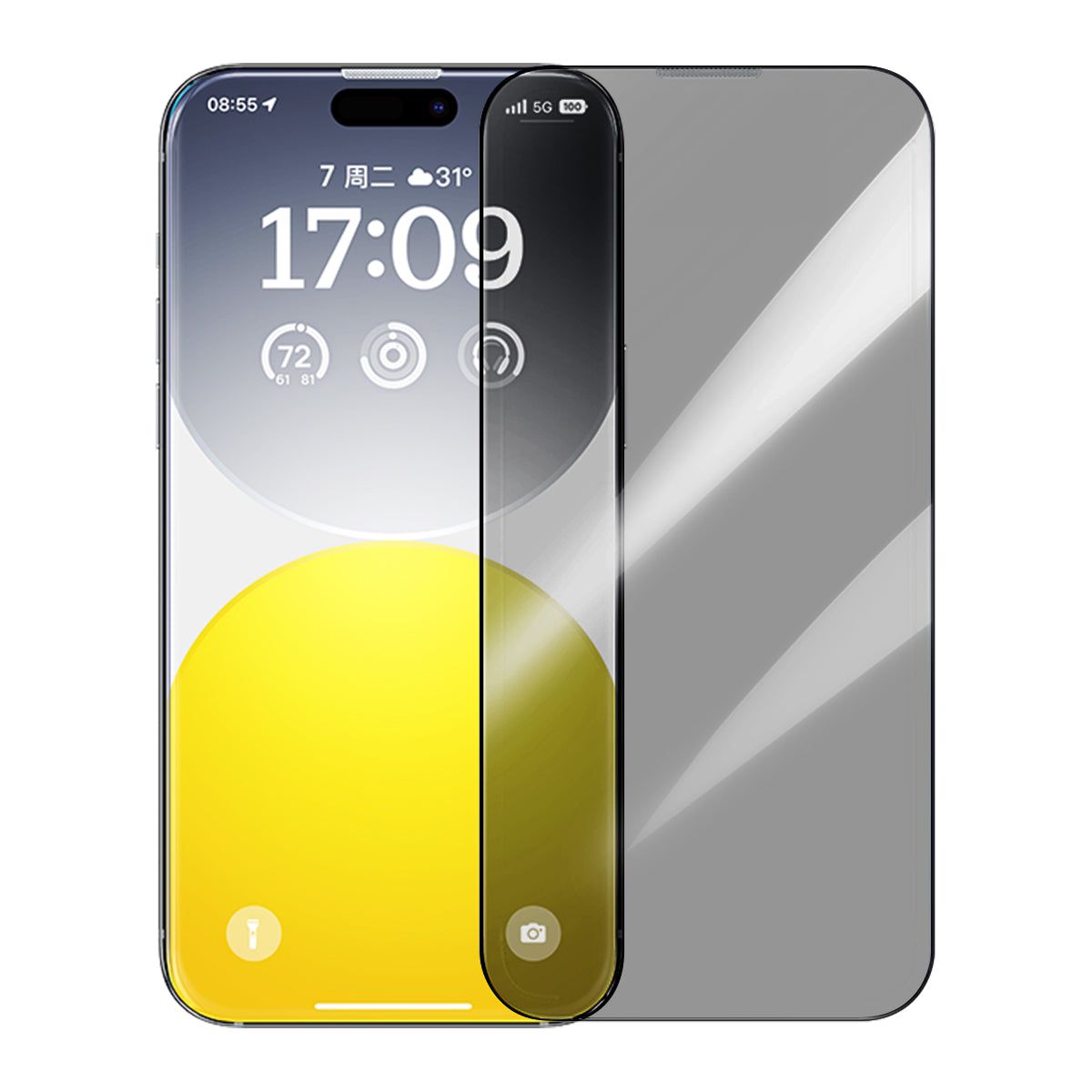 BASEUS - Lámina Protectora Baseus Anti Espía HD compatible con iPhone 15 Pro Max