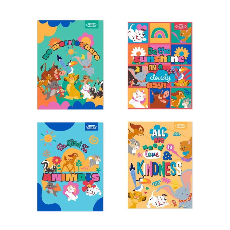 ARTEL - Cuaderno College Disney 100hj Matemat. 7mm x10ud Diseños