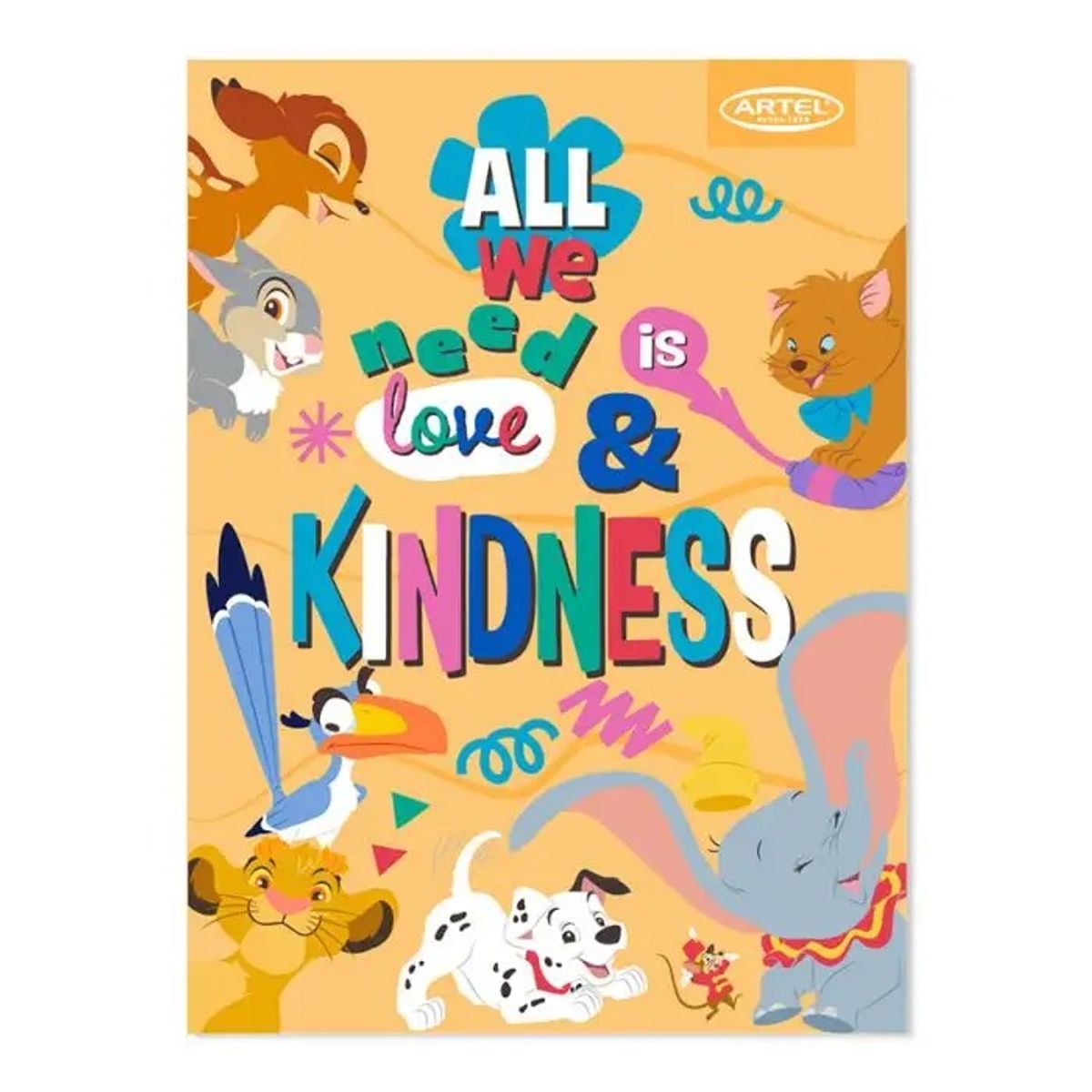 ARTEL - Cuaderno College Disney 100hj Matemat. 7mm x10ud Diseños