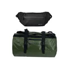 LHOTSE - Pack Bolso Duffel 30 lts Green + Banano impermeable