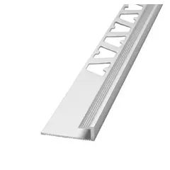 VERONA - Perfil POINT Aluminio Cromo Mate para Piso Vinilico