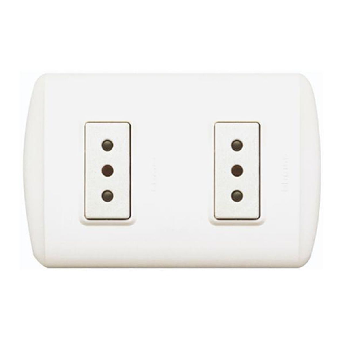 BTICINO - Tomacorriente Doble 2p+t 10a Blanco Bticino