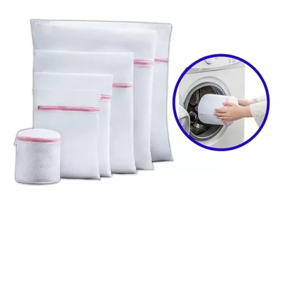 GENERICO - Set De 6 Bolsas Malla Para Lavar Ropa Delicada Lavadora