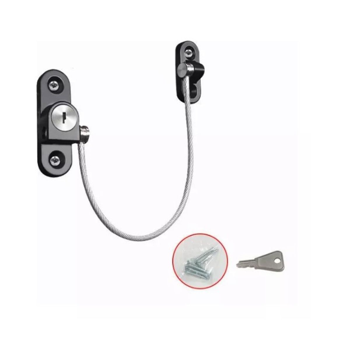 GENERICO - Seguro Niños Cable Acero Refrigerador Ventanas Y Puertas