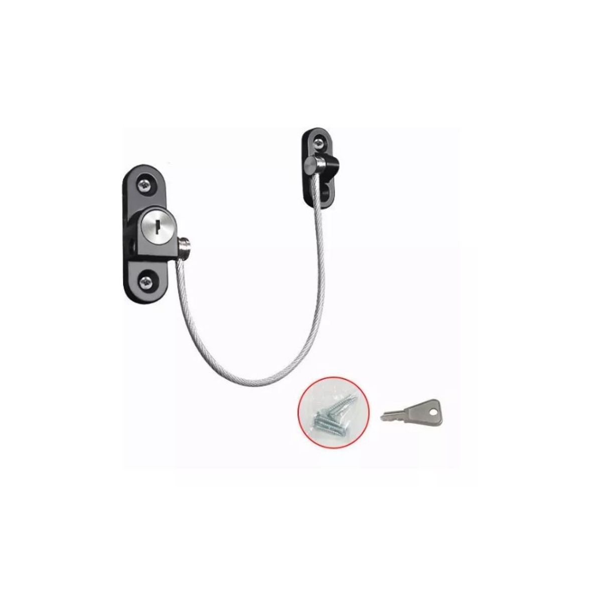 GENERICO - Seguro Niños Cable Acero Refrigerador Ventanas Y Puertas