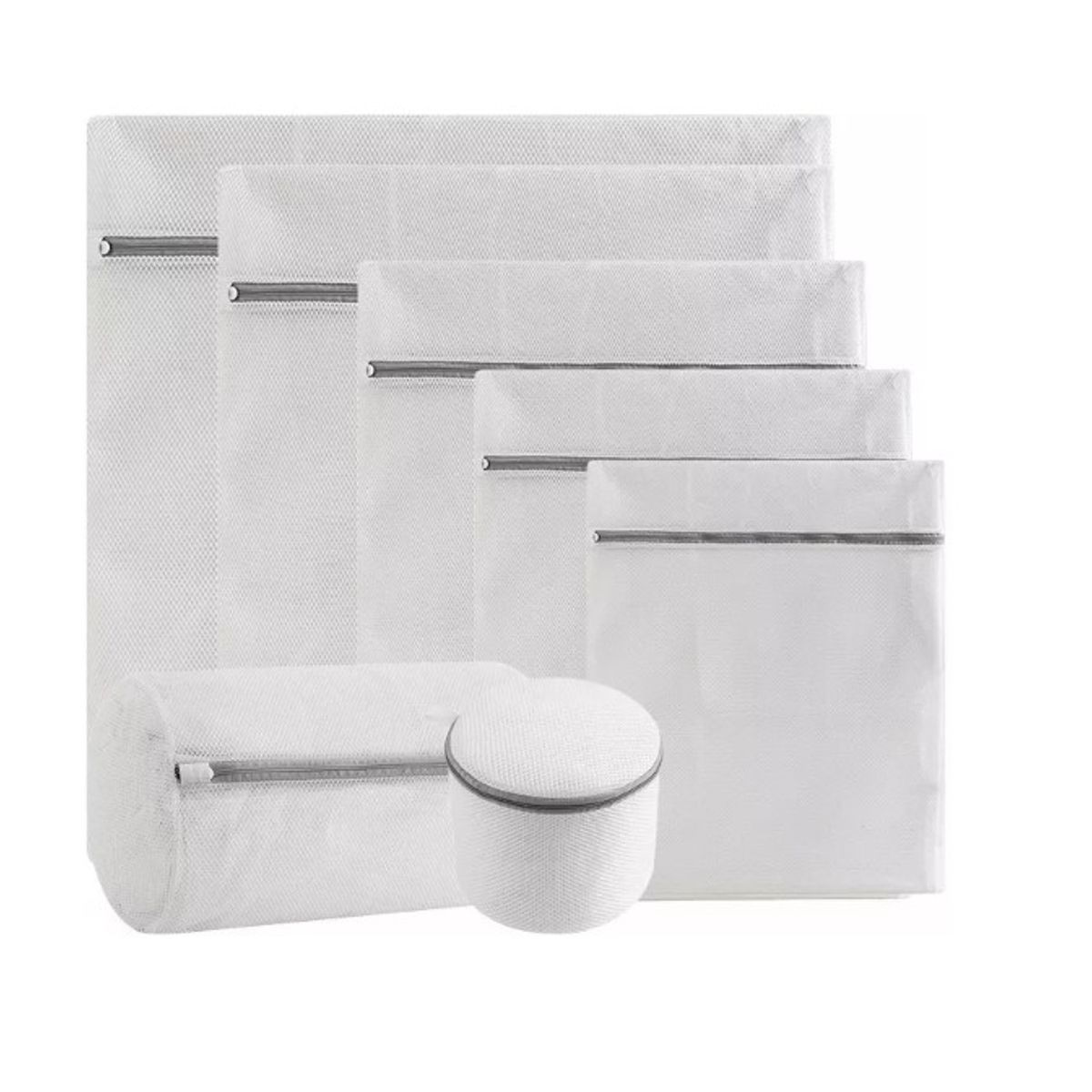 GENERICO - Set De 7 Blanco Malla Bolsa Para Lavar Ropa Lavadora